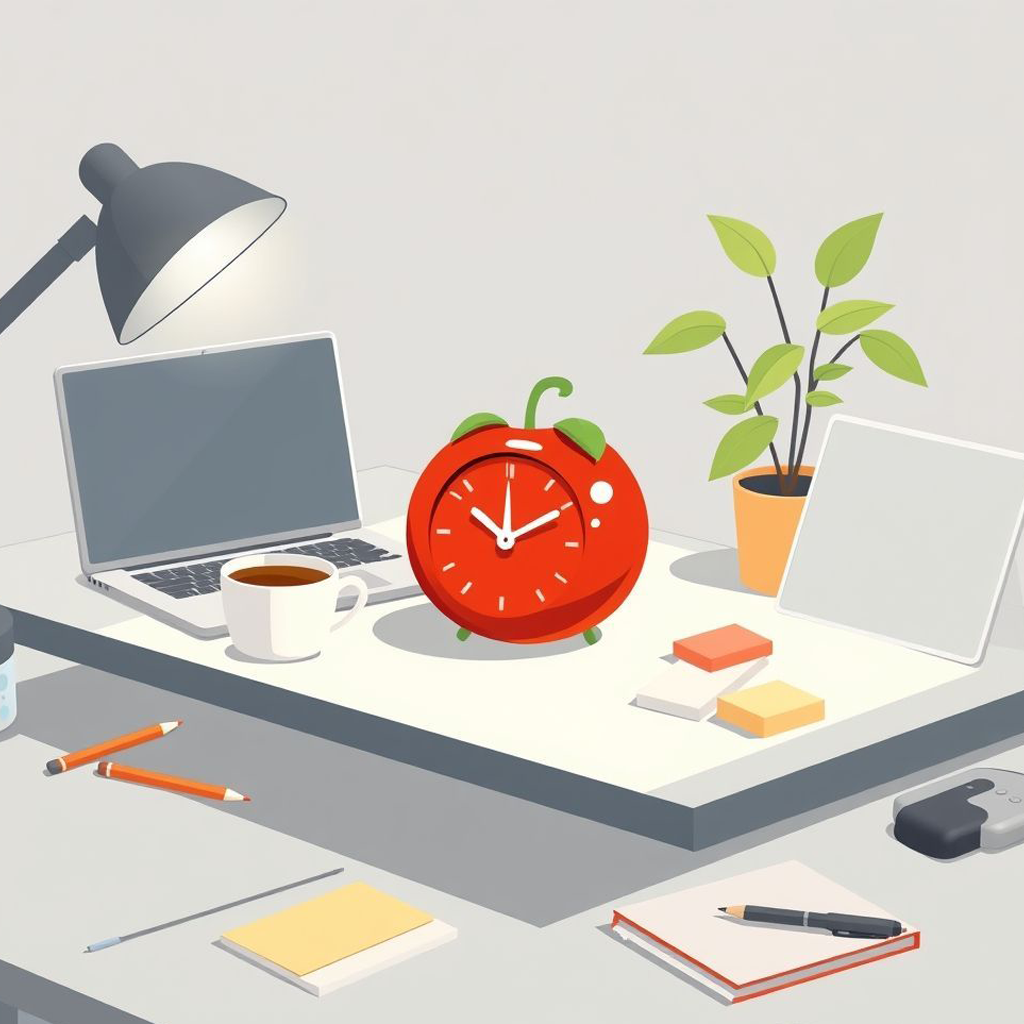 Ilustração moderna de um timer de tomate