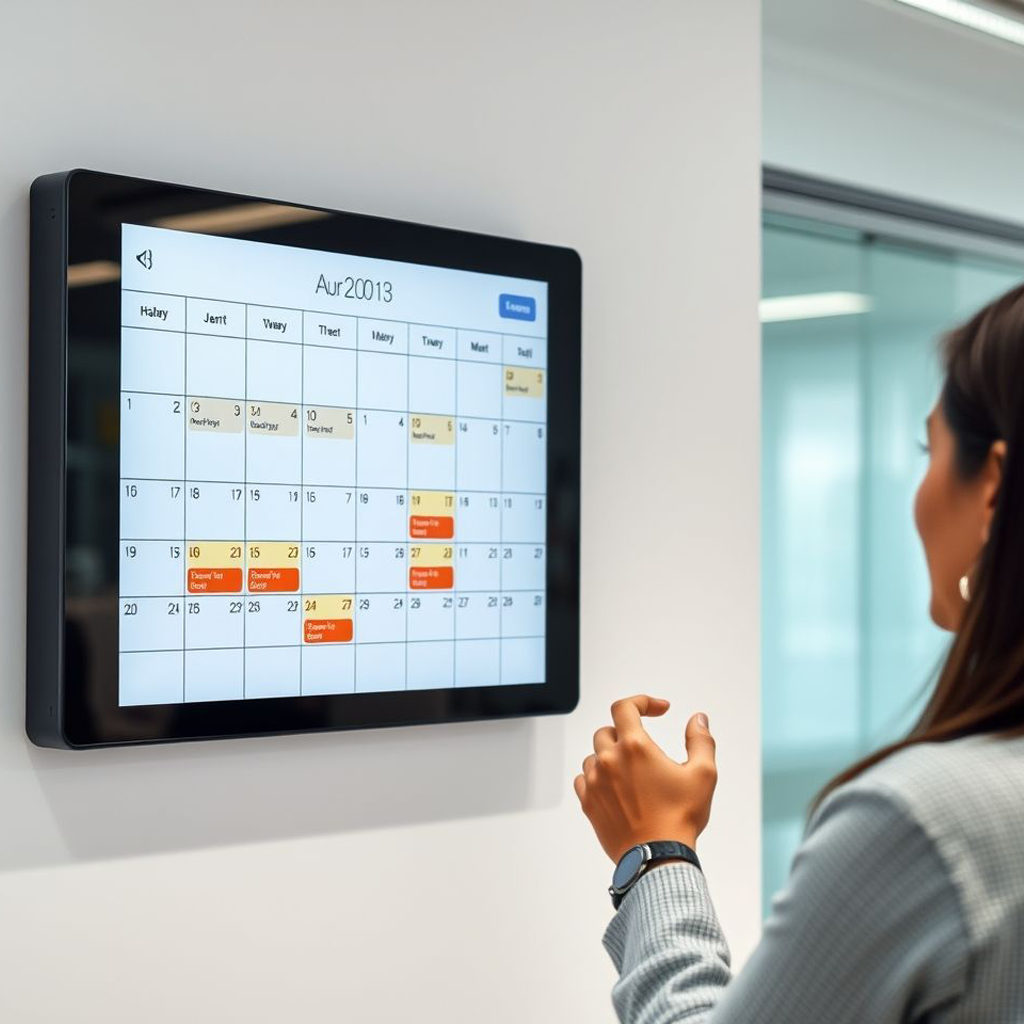 Conceito de calendário digital como cérebro externo